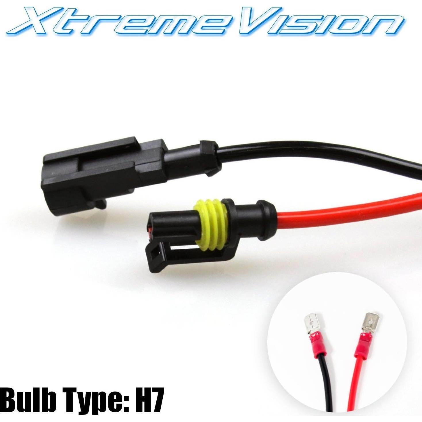 XtremeVision HID Xenon Replacement Bulbs - H7 6000K - Light Blue (1 Pair)