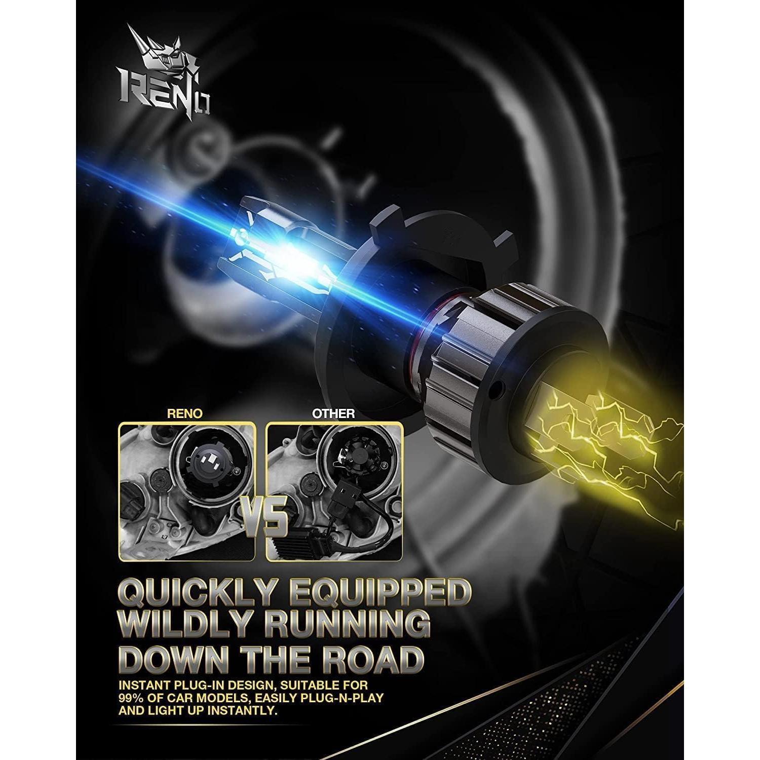 Bombillas de Luz de Niebla H4 RENO 9003, Paquete de 2