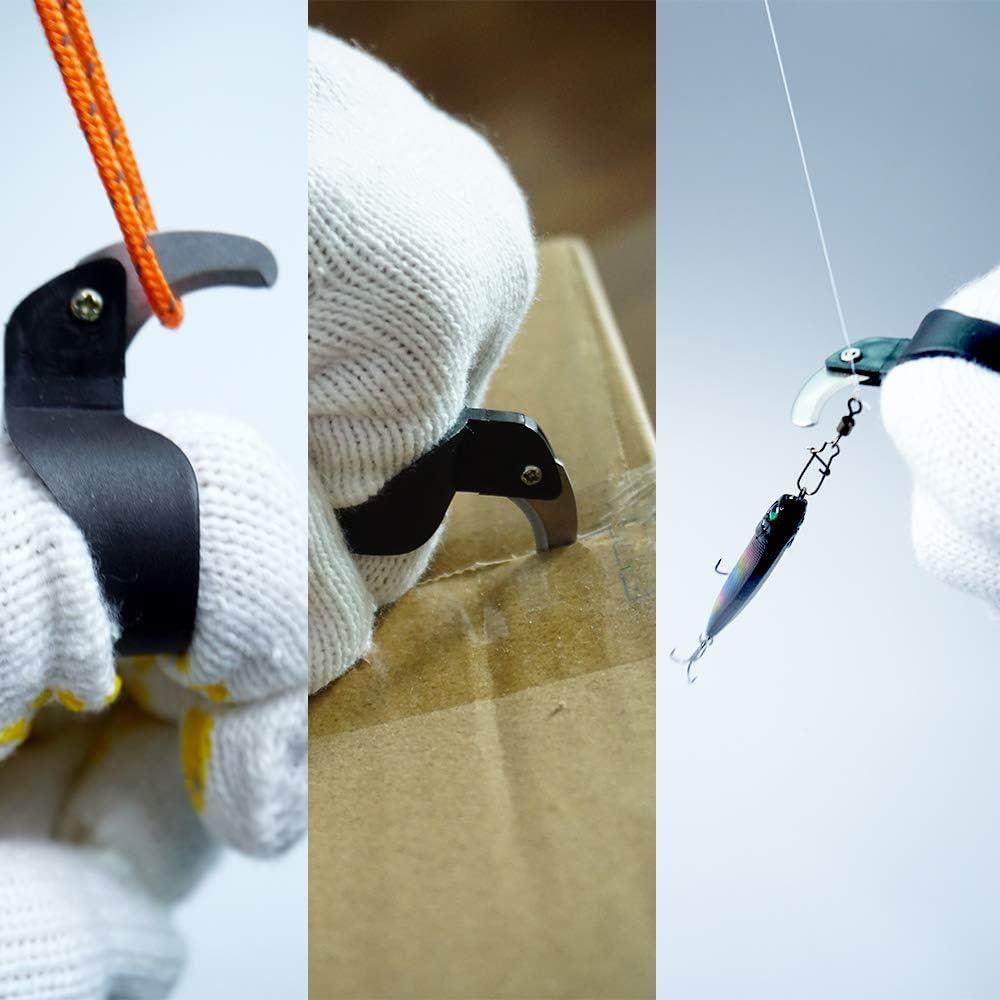 Cuchillo de Dedo de Seguridad TOGRAND 2Pcs 2cm Negro