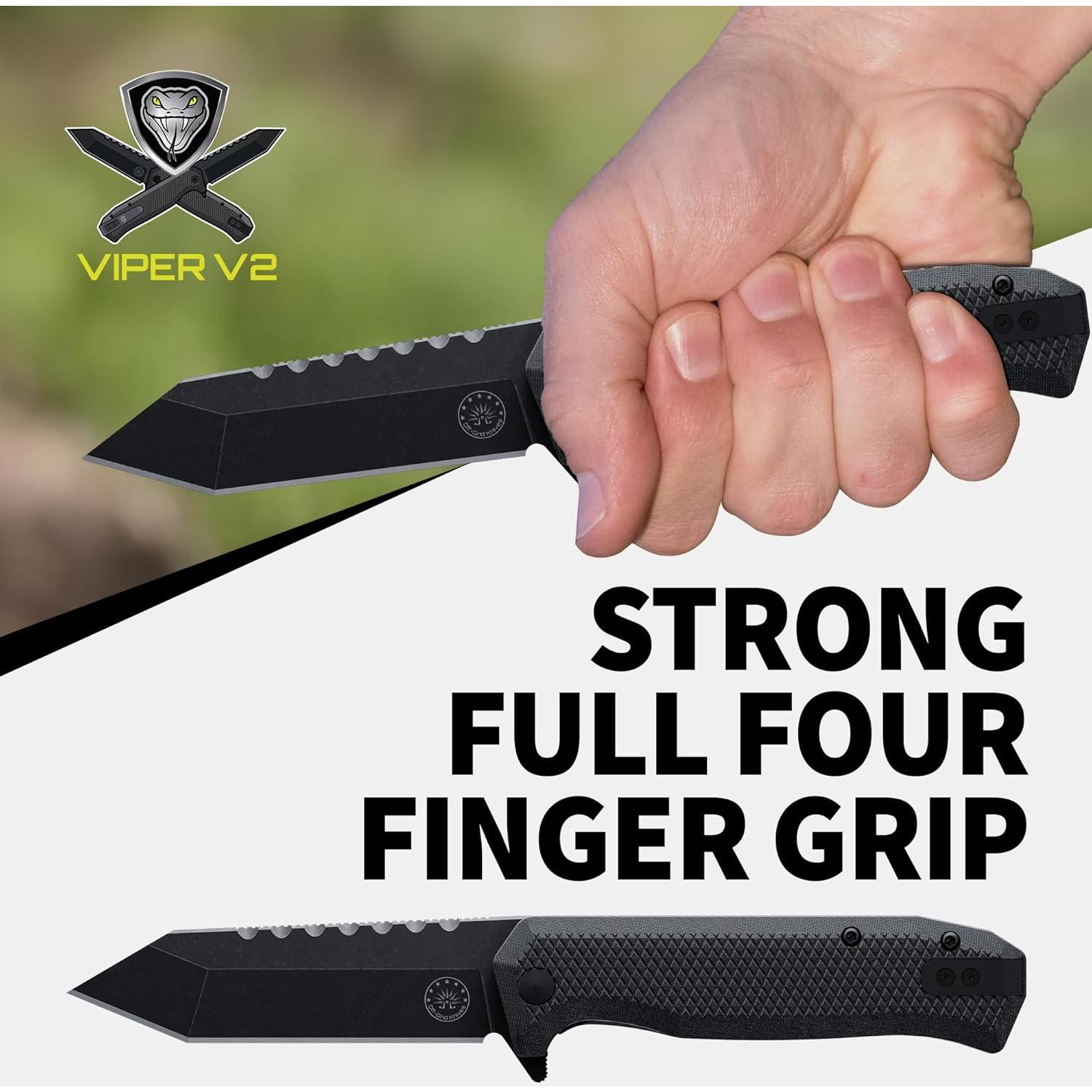 Cuchillo táctico Off-Grid Viper V2 9.53 cm acero 154CM