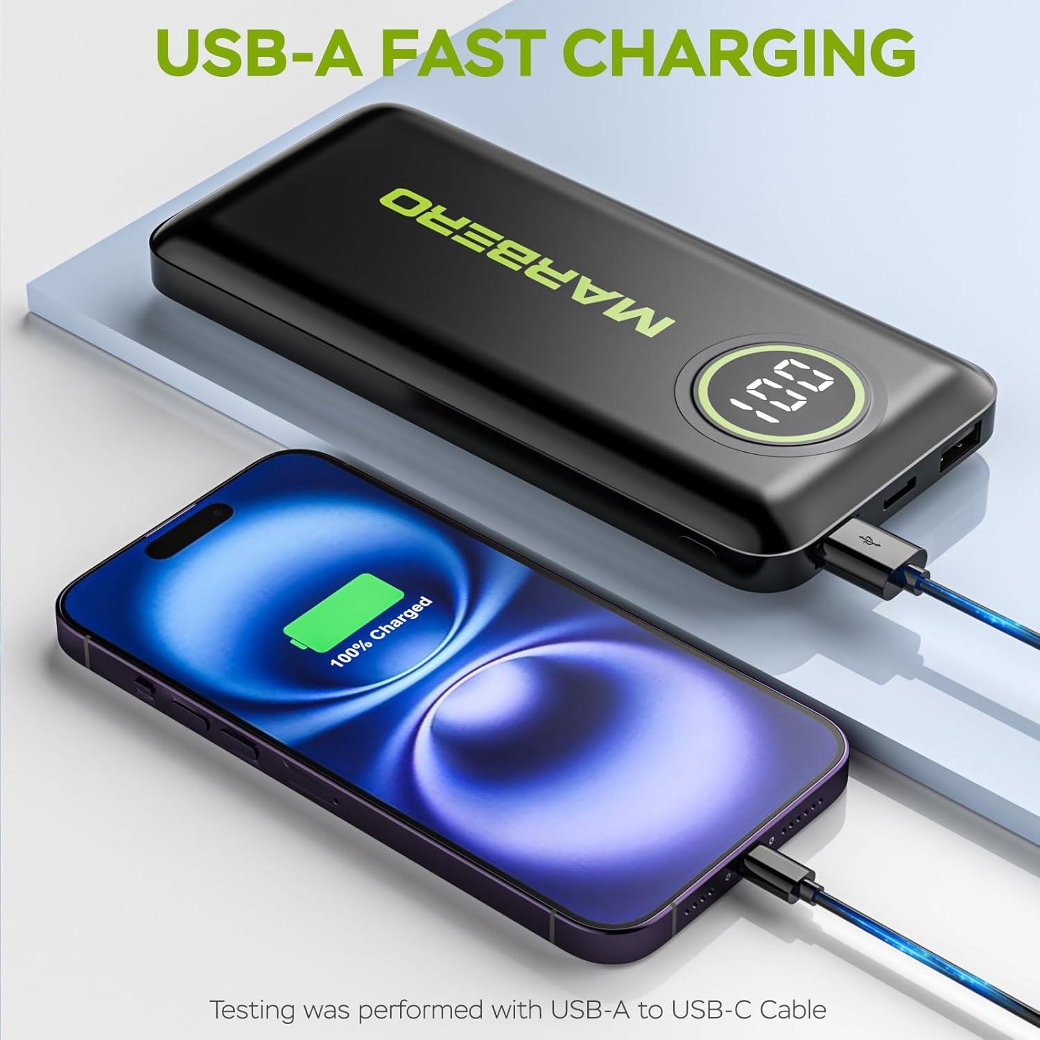 Cargador Portátil MARBERO V18 10000mAh USB-C 5V/2A Negro