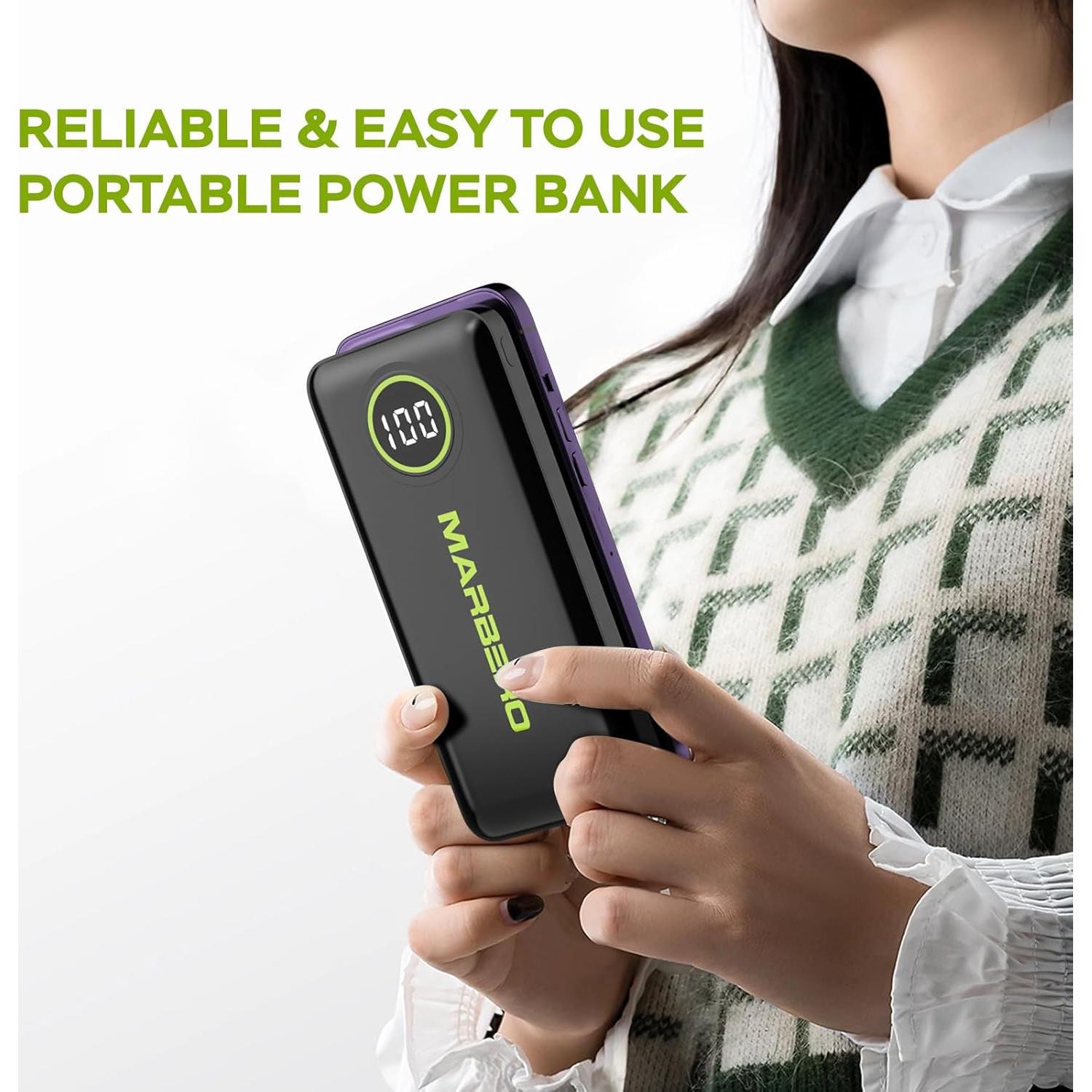 Cargador Portátil MARBERO V18 10000mAh USB-C 5V/2A Negro