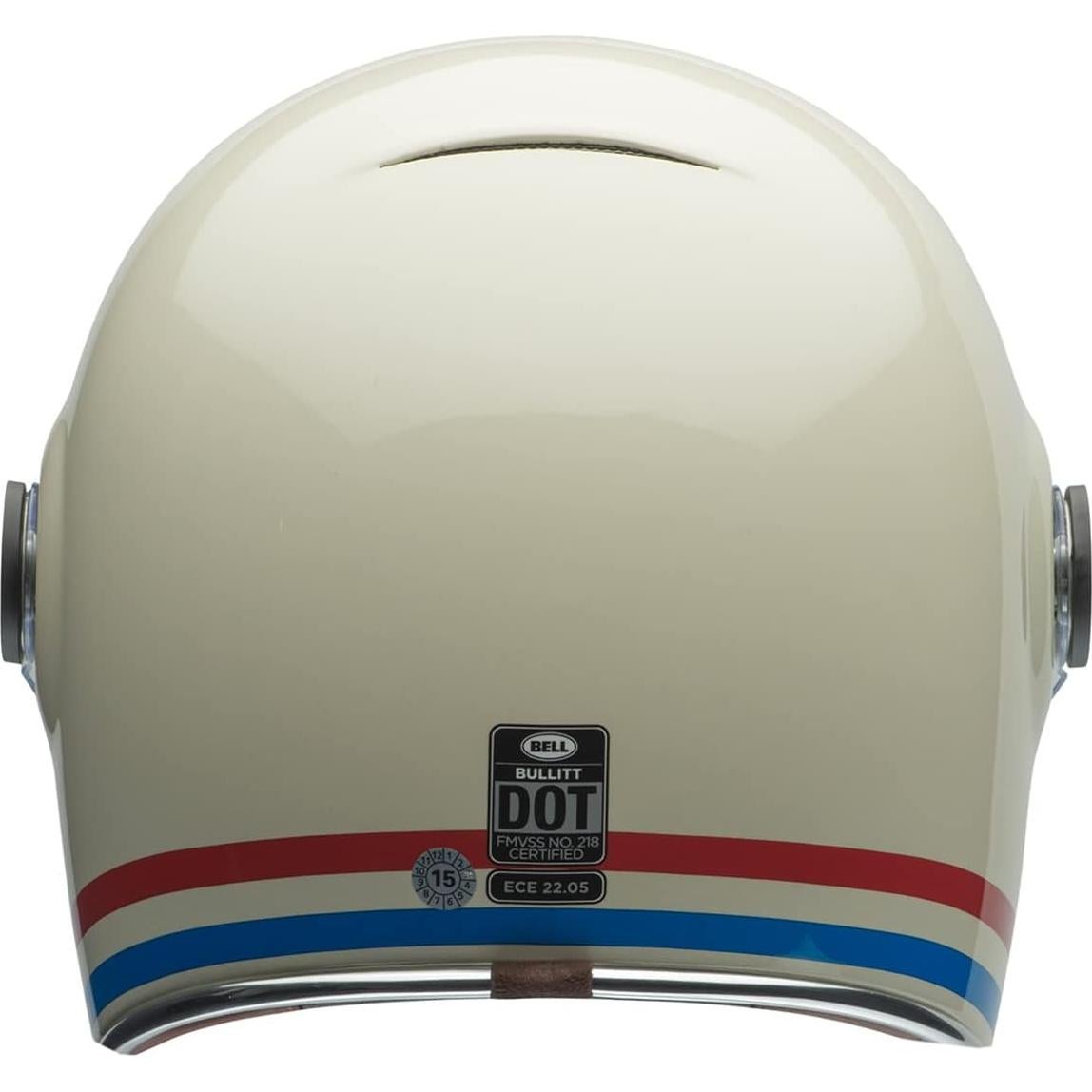 Casco BELL Bullitt Grande Rayas Brillo Perla Blanca/Rojo/Azul