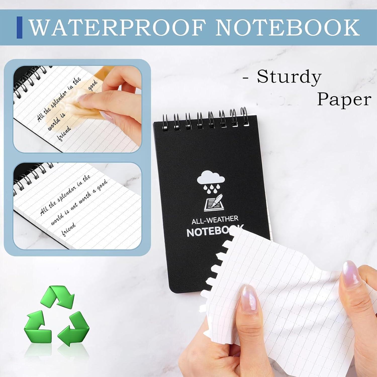 Paquete de 6 Cuadernos Impermeables COIDEA 7.6x12.7 cm