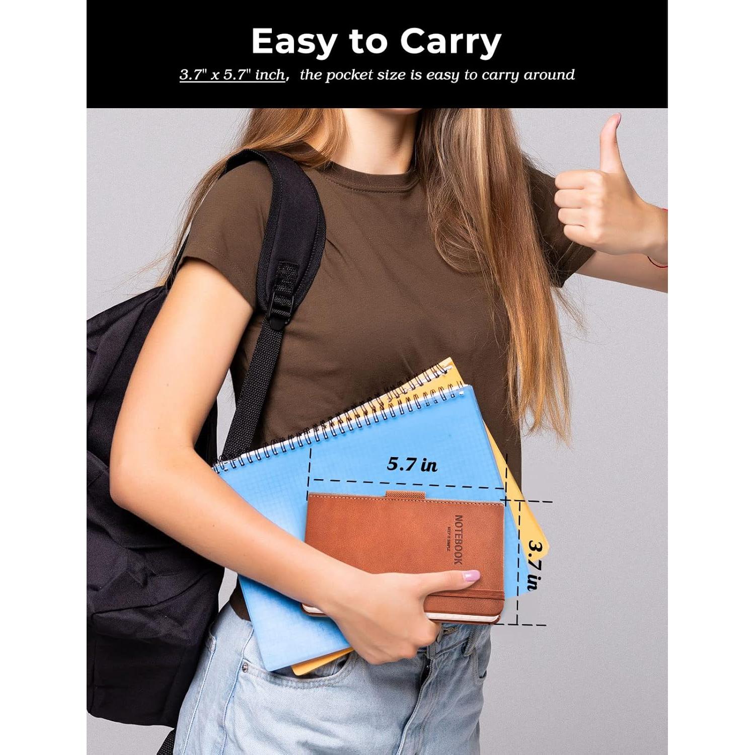 Cuaderno de Bolsillo AISBUGUR 2-Pack Tapa Dura Marrón