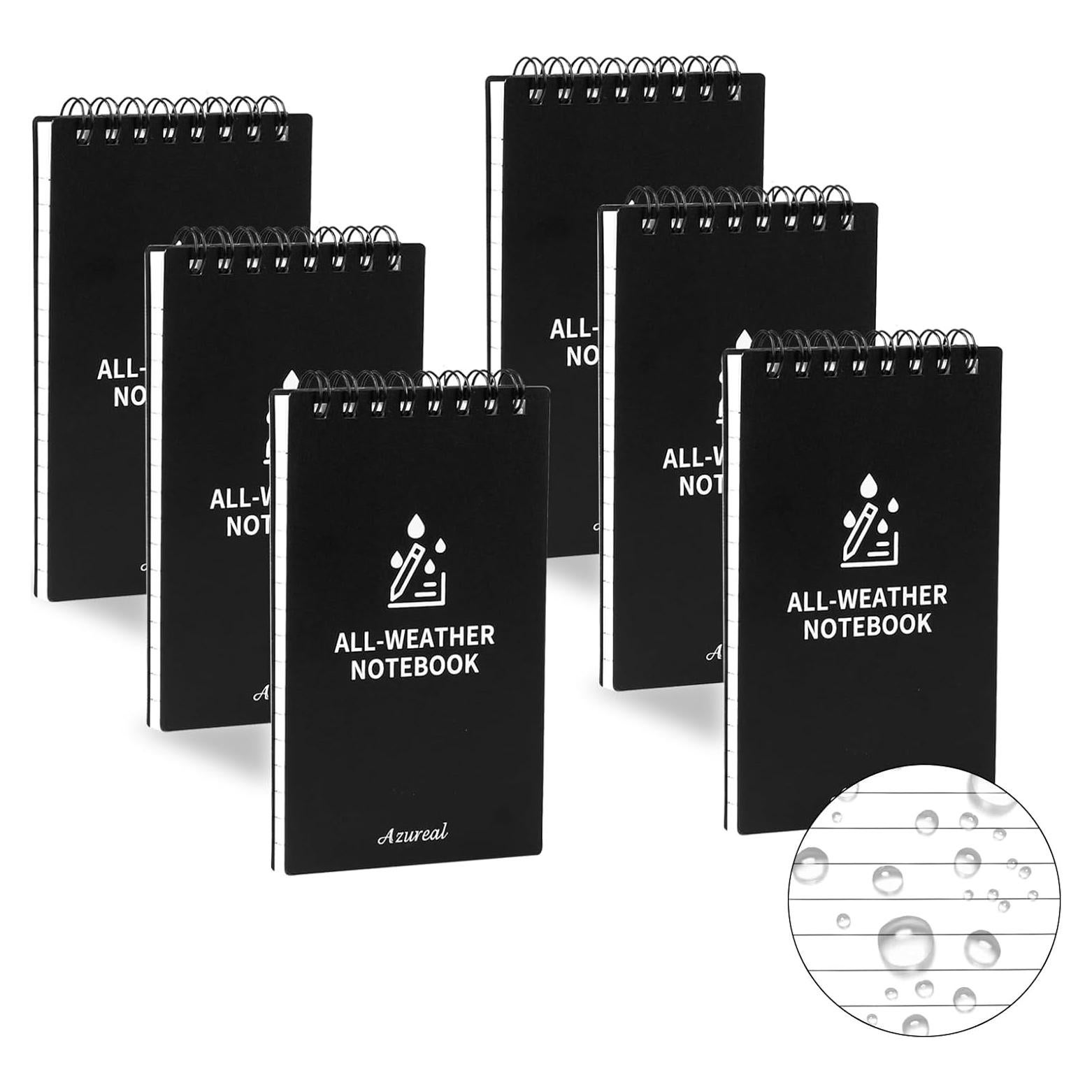 Bloc de Notas Impermeable AZUREAL 6 Piezas 7.62x12.7cm