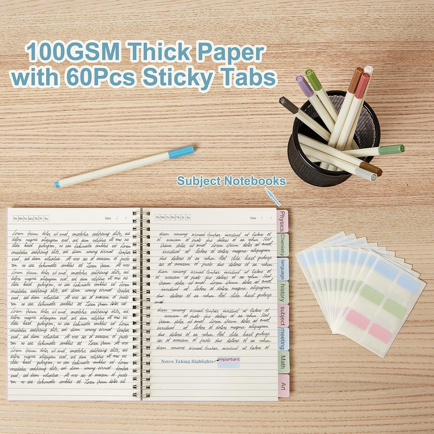 Paquete de 3 Cuadernos Espirales MSTONAL 10.9x14.5cm Rayados