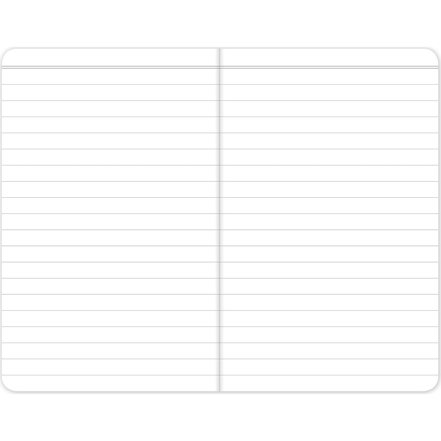 Cuaderno de Campo Elan Publishing - Negro - Paquete de 5 - Rayado