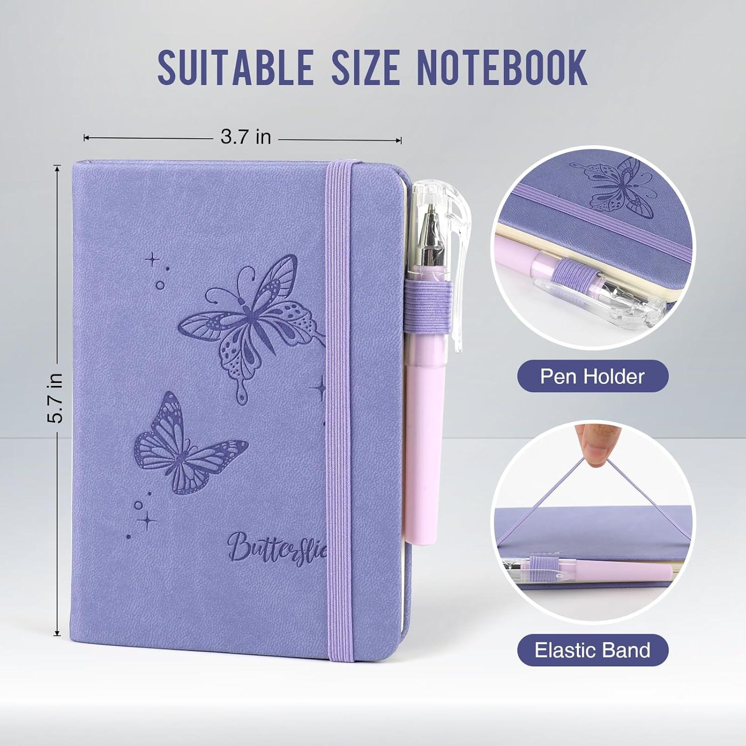 Cuadernos A6 Oucaru 3 Paquete Mariposa Multicolor 120 Páginas