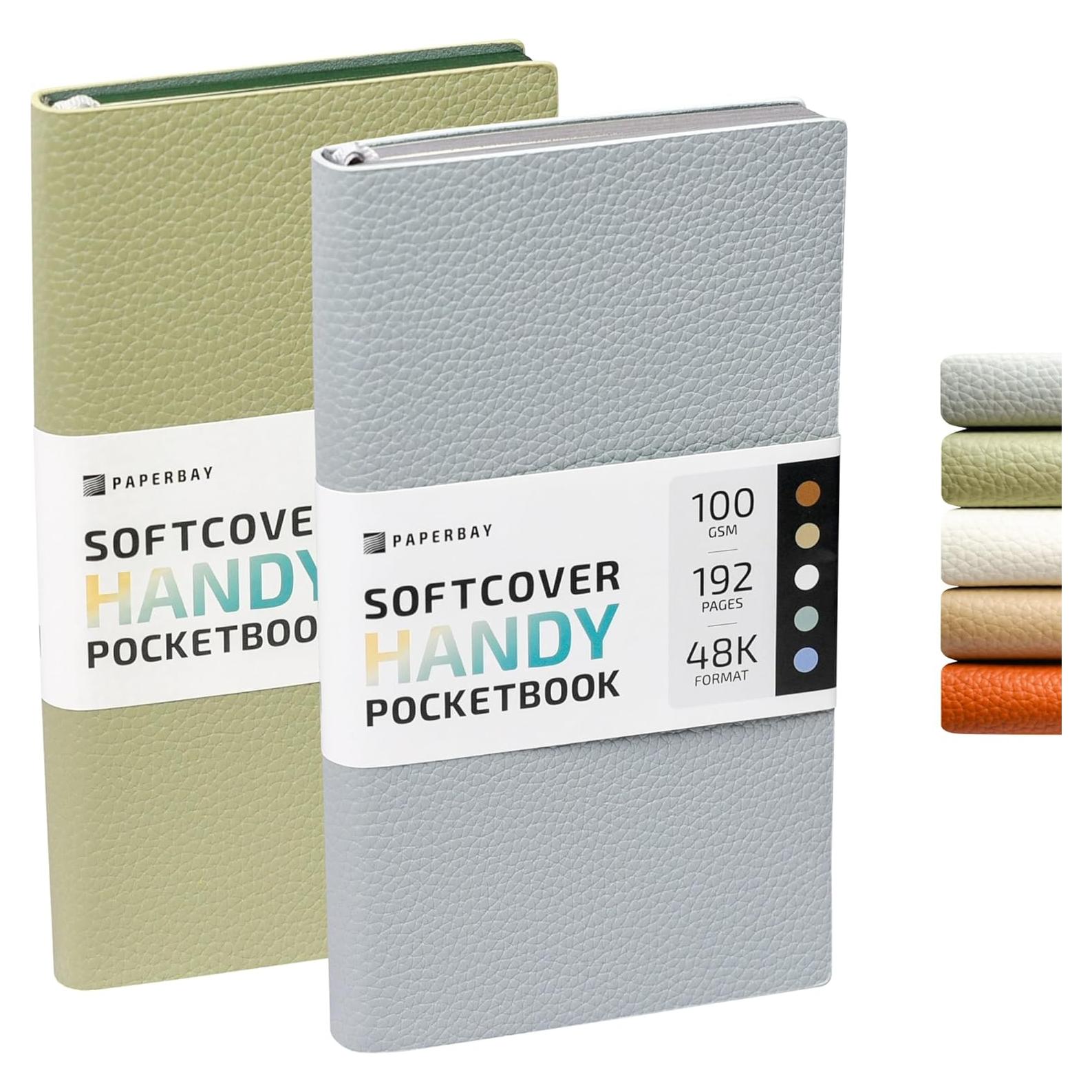 Conjunto de 2 Cuadernos de Tapa Blanda PAPERBAY Azul-Verde 10x17.5cm