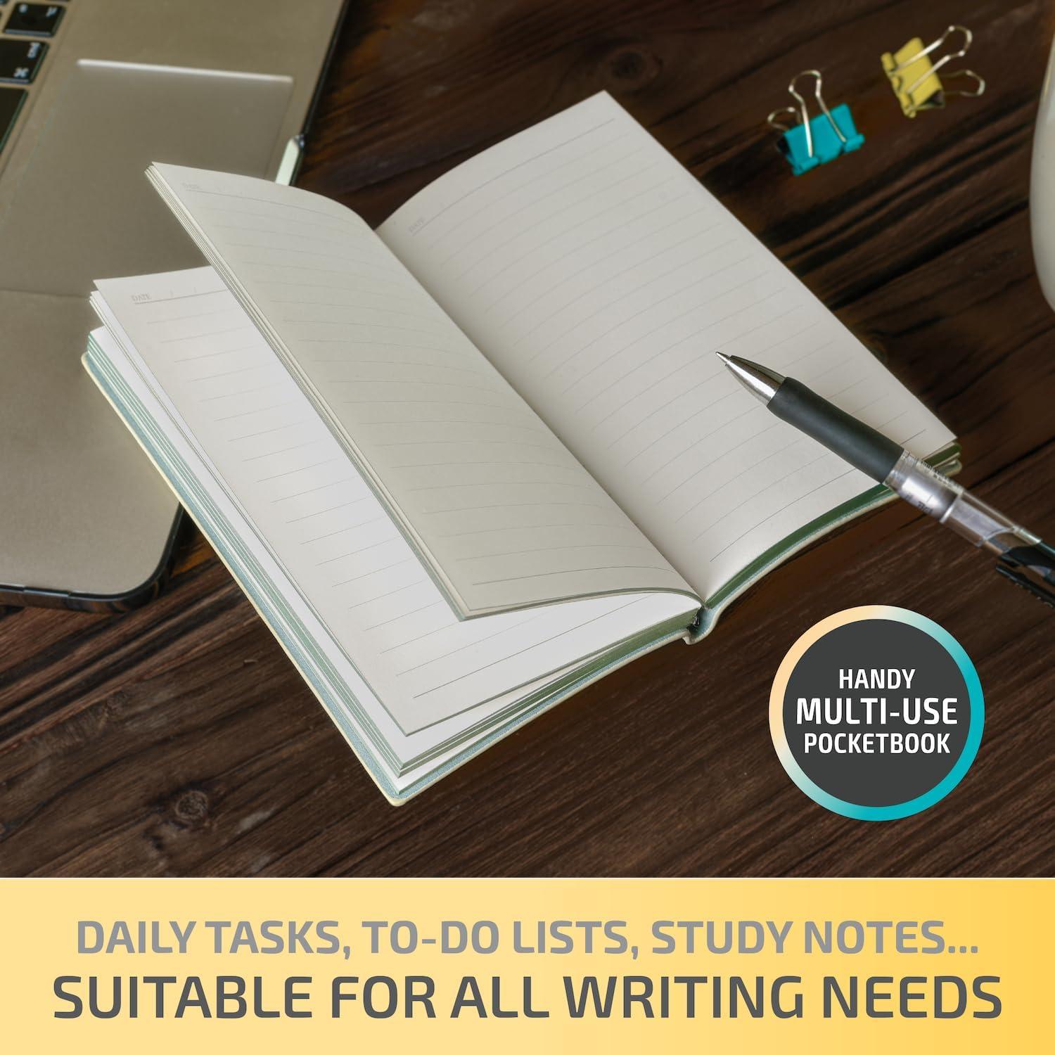 Conjunto de 2 Cuadernos de Tapa Blanda PAPERBAY Azul-Verde 10x17.5cm