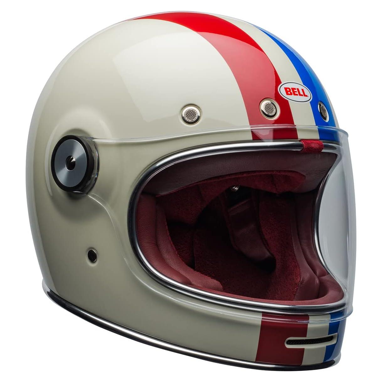 Casco BELL Bullitt Comando Blanco Vintage Rojo Azul Pequeño