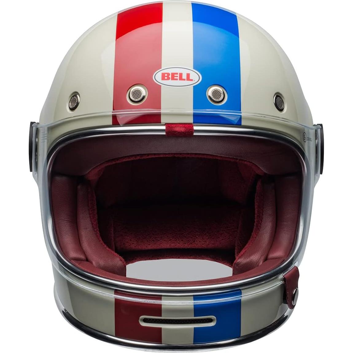 Casco BELL Bullitt Comando Blanco Vintage Rojo Azul Pequeño