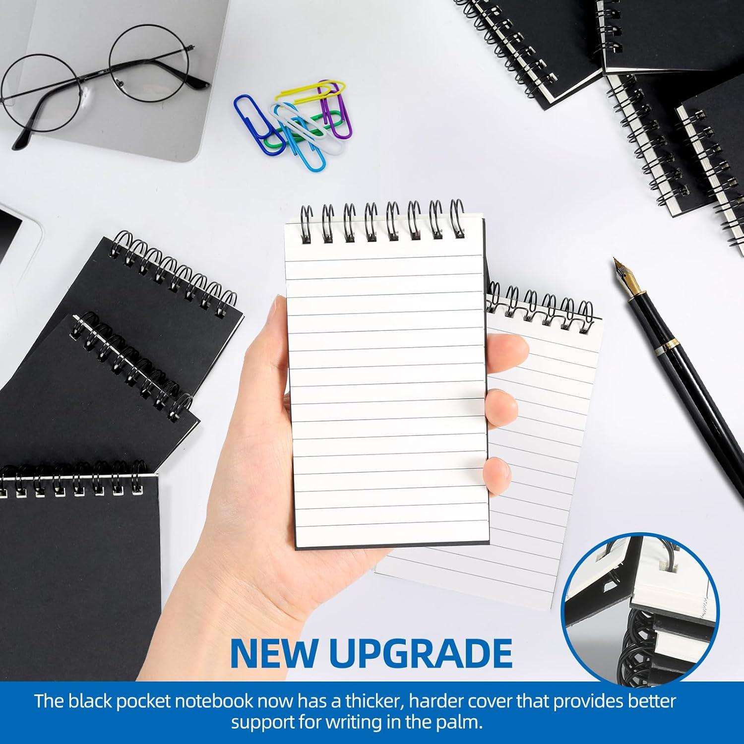 Paquete de 12 cuadernos espirales Wavamawa 3x5 cm rayados