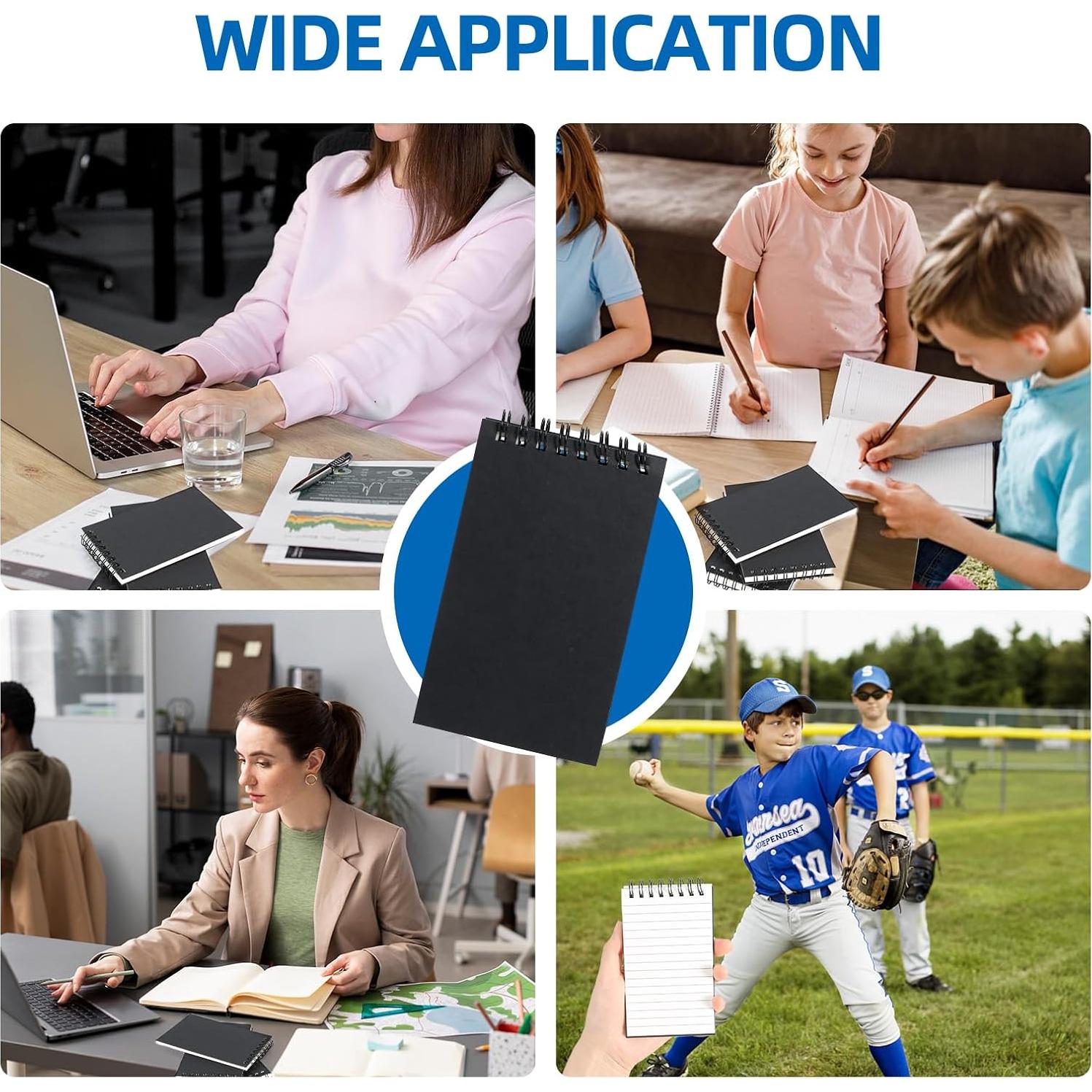 Paquete de 12 cuadernos espirales Wavamawa 3x5 cm rayados