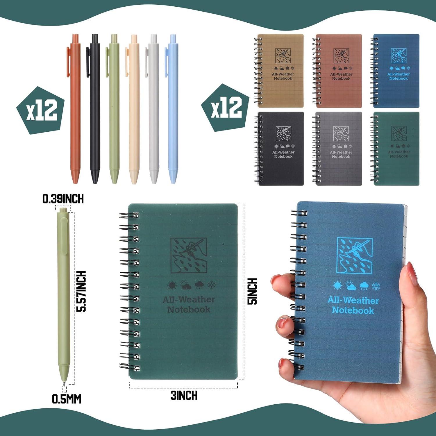 Juego de Cuadernos Impermeables PerKoop 12 Pcs 3x5"