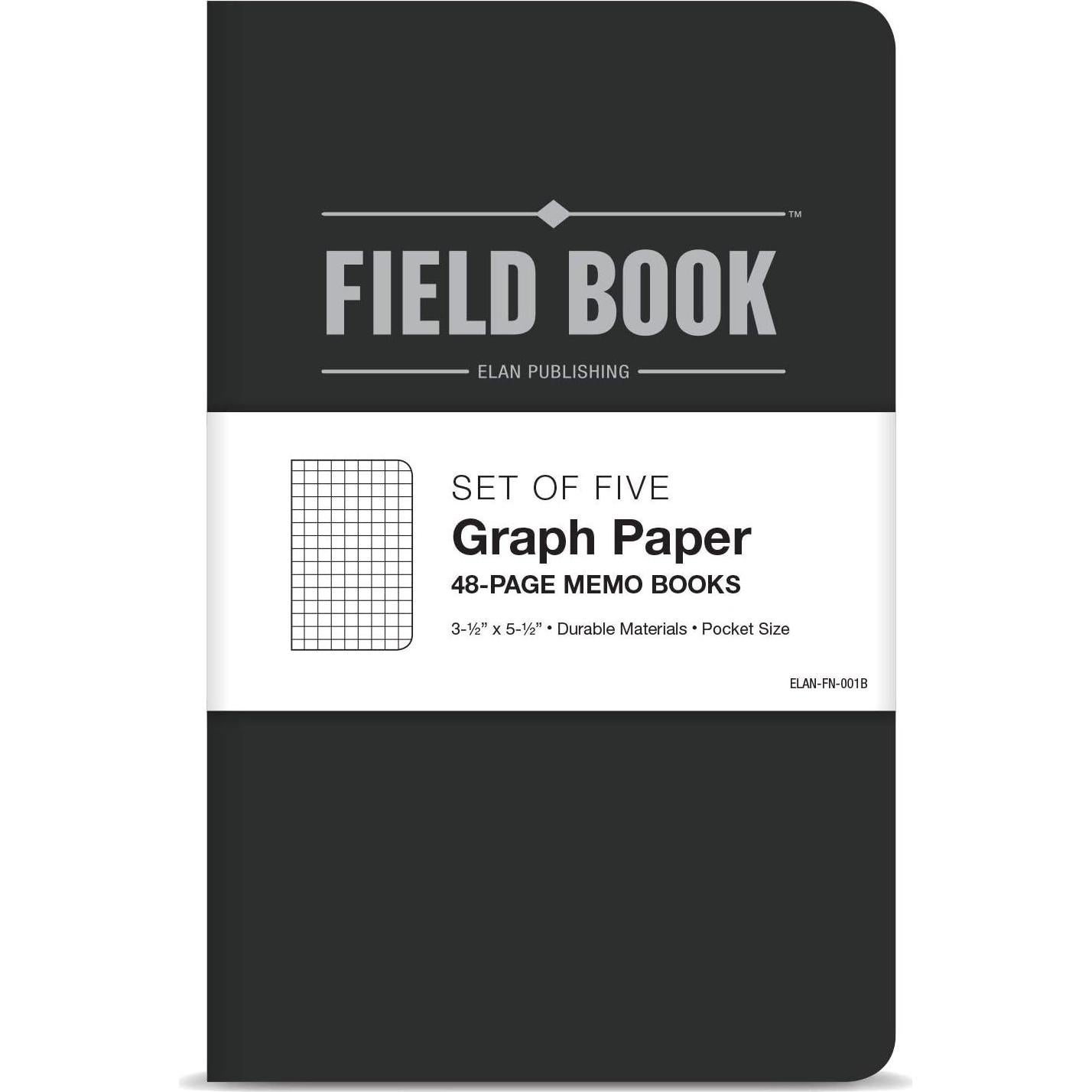 Cuaderno de Campo Elan Publishing - 5 unidades - Negro - 48 Páginas