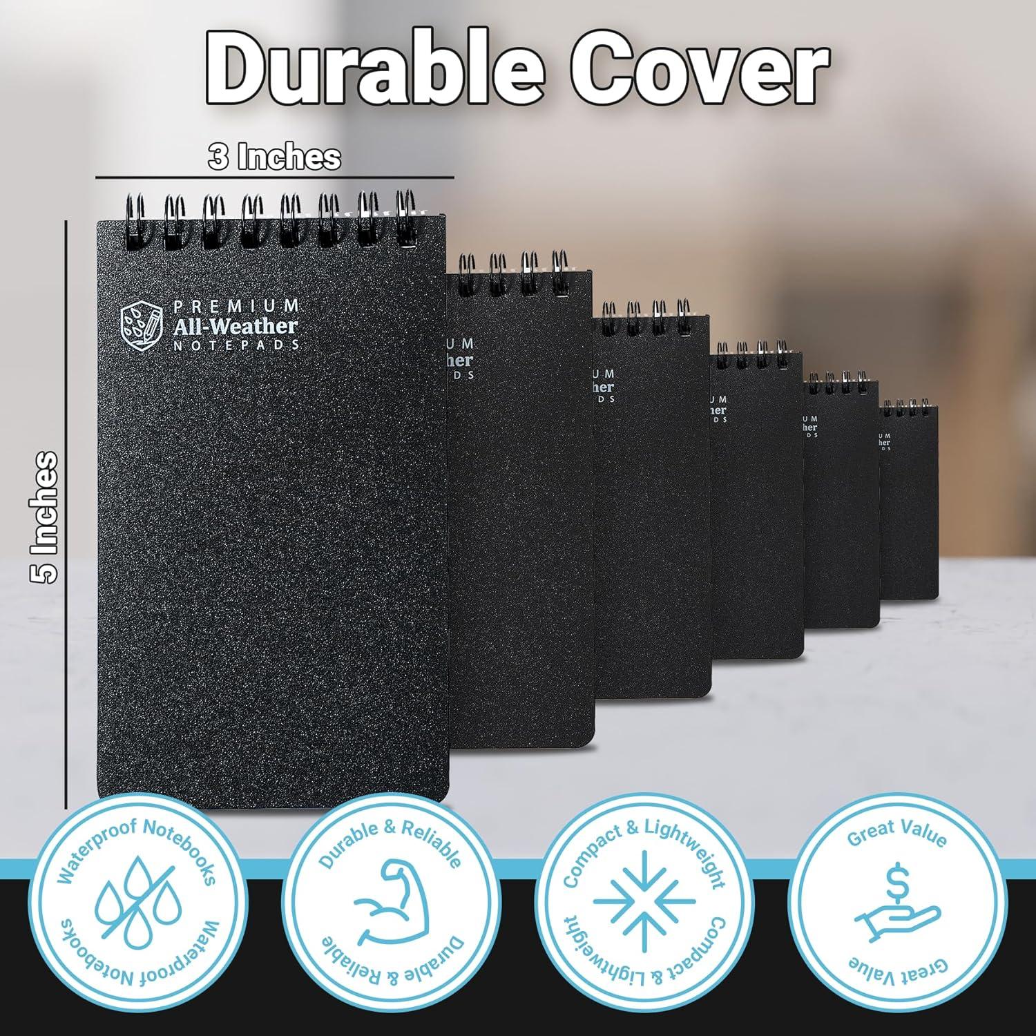 Paquete de 6 Cuadernos Impermeables Playbees 3x5 Rayados