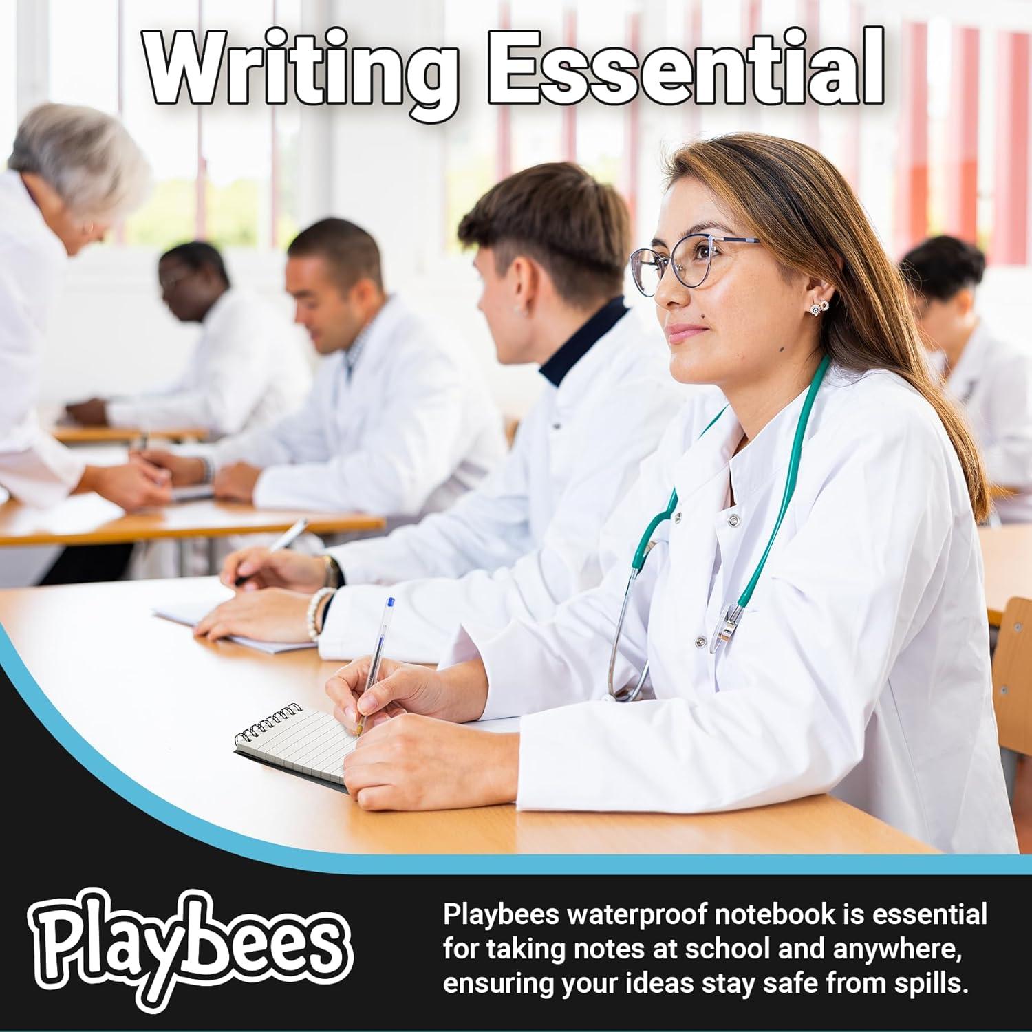 Paquete de 6 Cuadernos Impermeables Playbees 3x5 Rayados