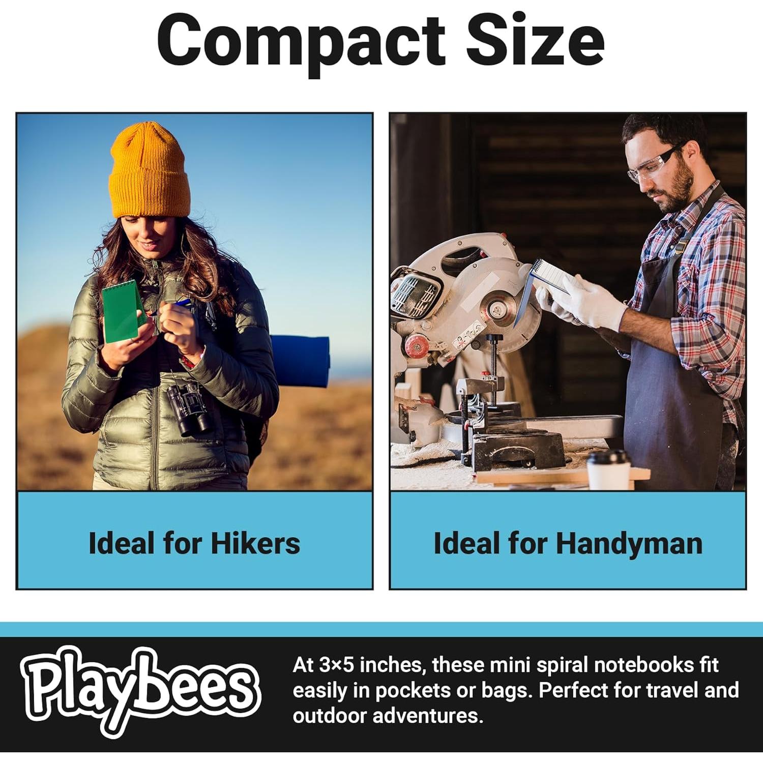 Paquete de 6 Cuadernos Impermeables Playbees 3x5 Rayados