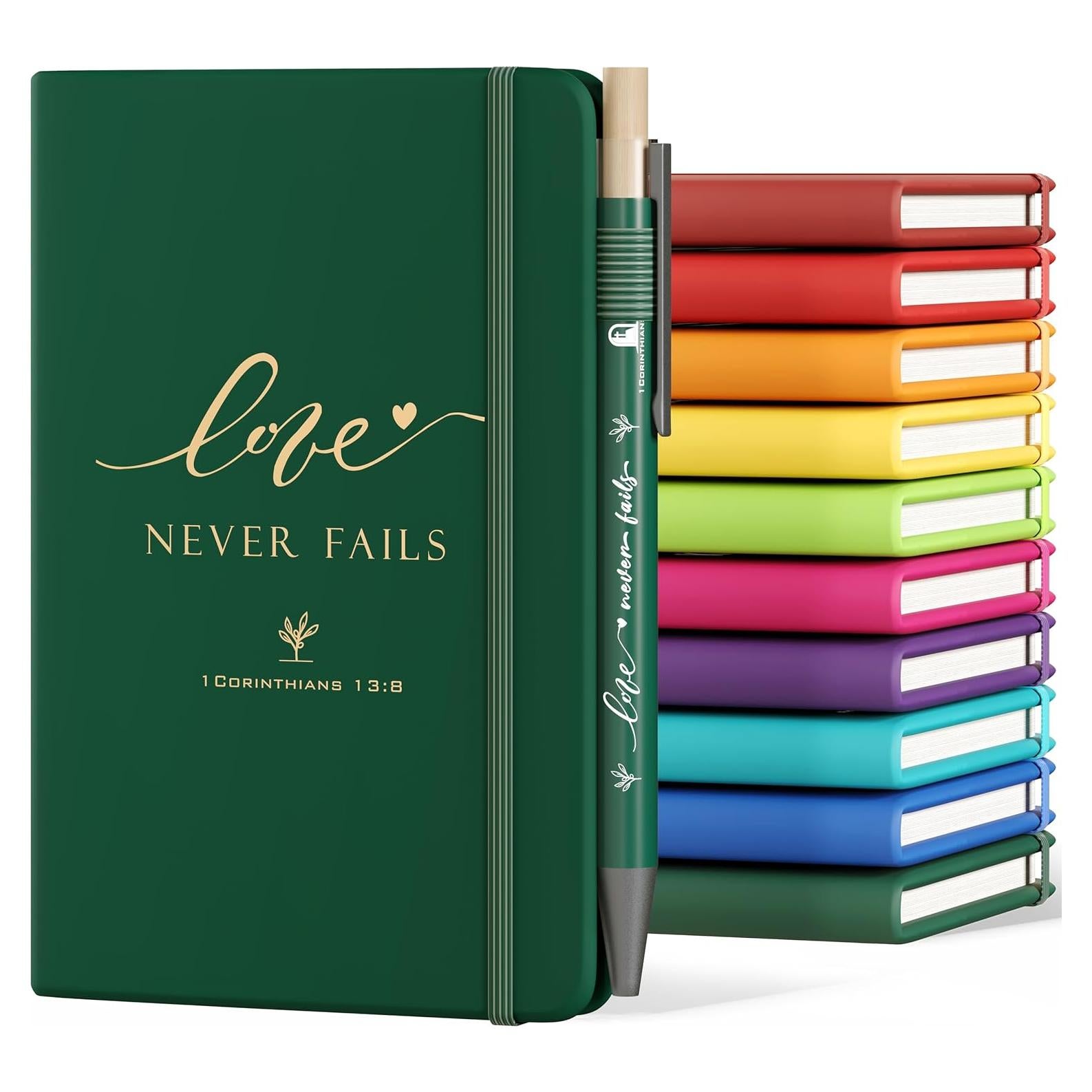 10 Cuadernos de Oración Cristiana Ctsotmybs A6 con Bolígrafos