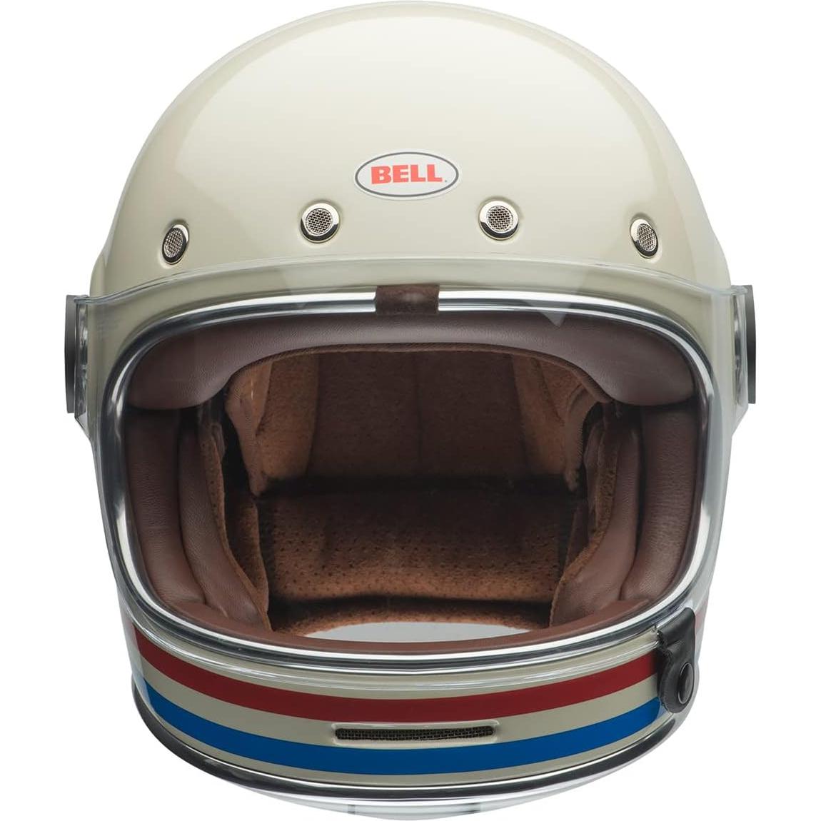 Casco Bullitt BELL X-Large Rayas Brillo Perla Blanca/Rojo/Azul