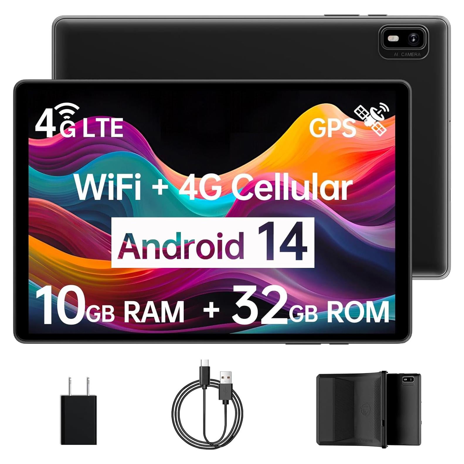 Tableta Android 14 Topsand 10.1" 10GB RAM 32GB SIM GPS