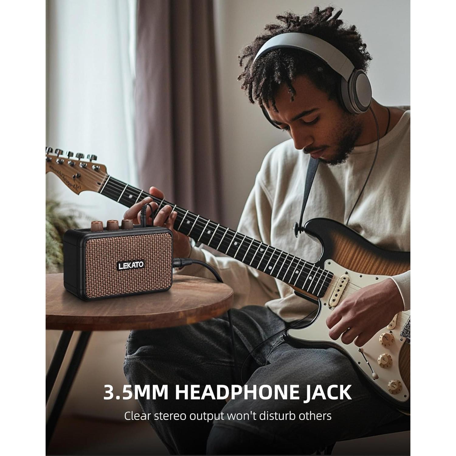 Amplificador de guitarra eléctrica LEKATO AG-04 Bluetooth 5W