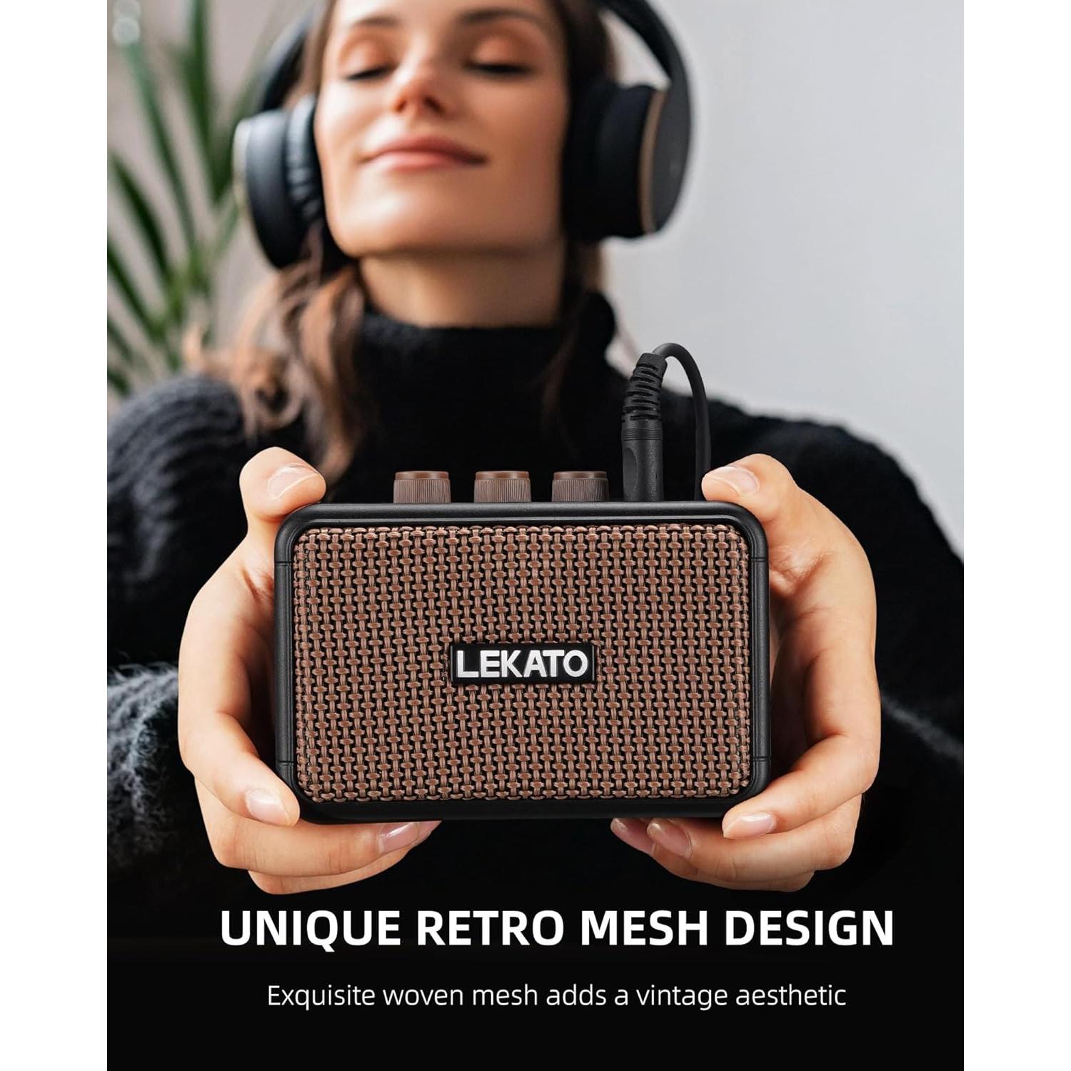 Amplificador de guitarra eléctrica LEKATO AG-04 Bluetooth 5W
