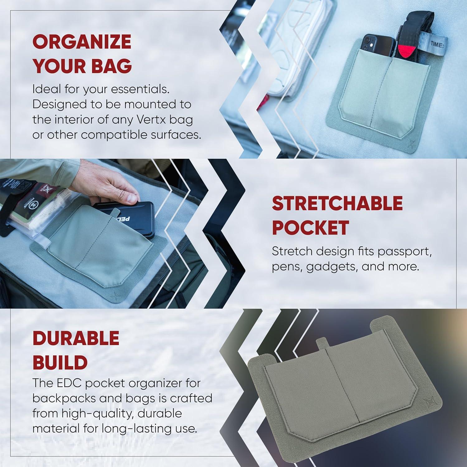 Organizador de Bolsillo Stretch Vertx Grande - Gris