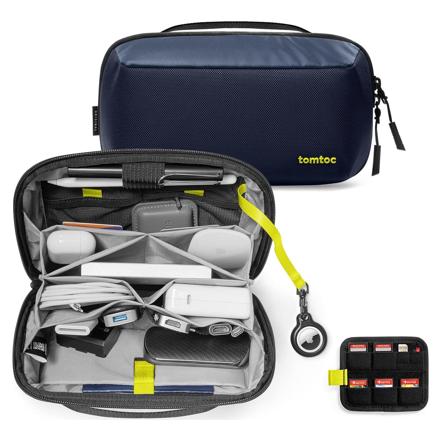 Bolsa Organizadora Electrónica tomtoc M Azul Marino 26x15cm