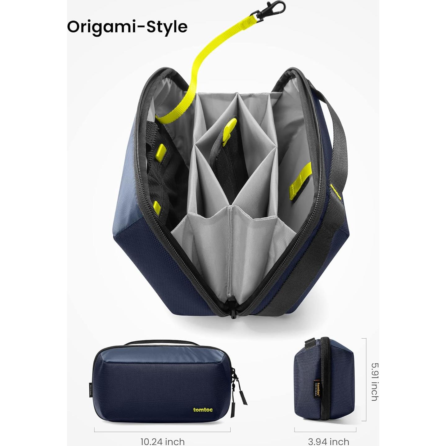 Bolsa Organizadora Electrónica tomtoc M Azul Marino 26x15cm