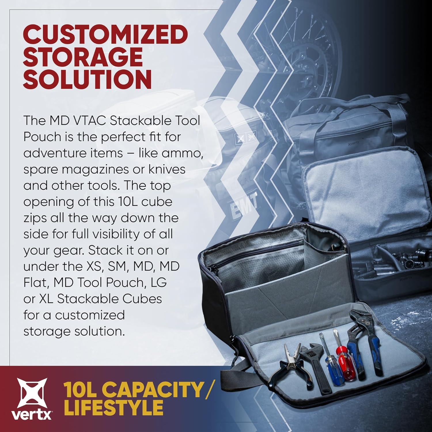 Cubo Organizador Apilable Vertx VTAC MD 10L Gris