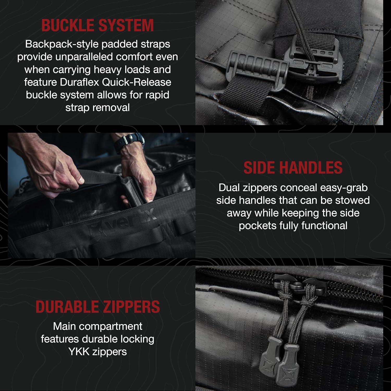 Bolsa de viaje táctica Vertx RLT 50L resistente al agua