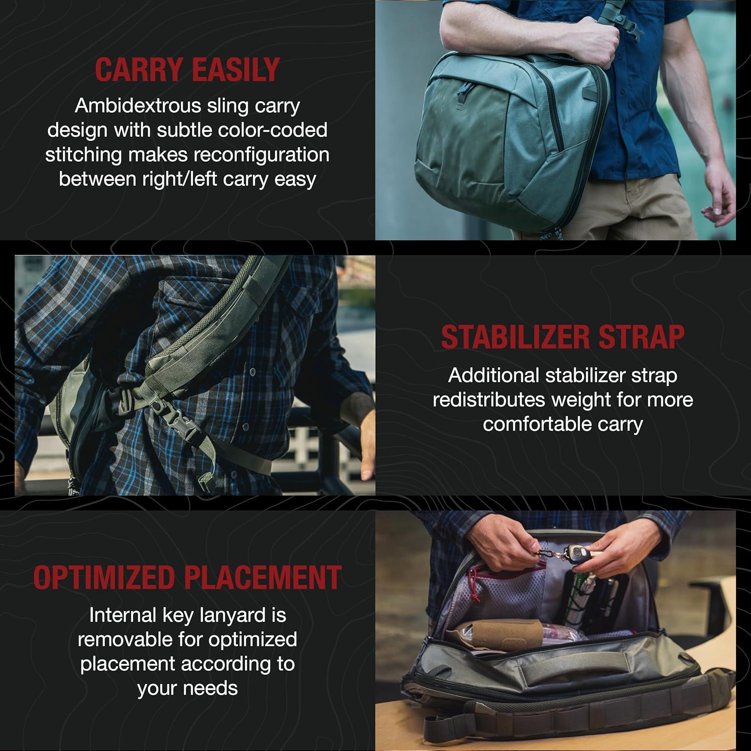 Bolsa de Bandolera Táctica Vertx Keryx 20L Heather OD