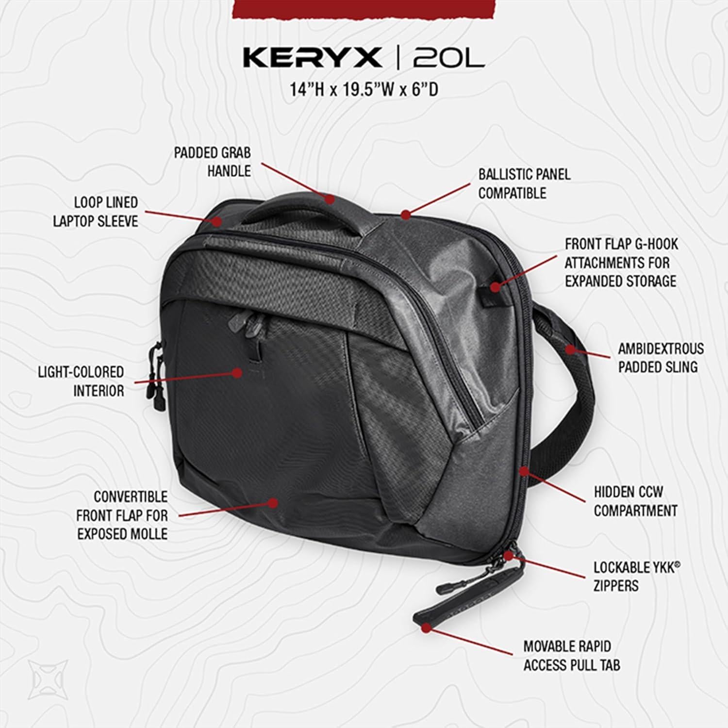 Bolsa de Bandolera Táctica Vertx Keryx 20L Heather OD