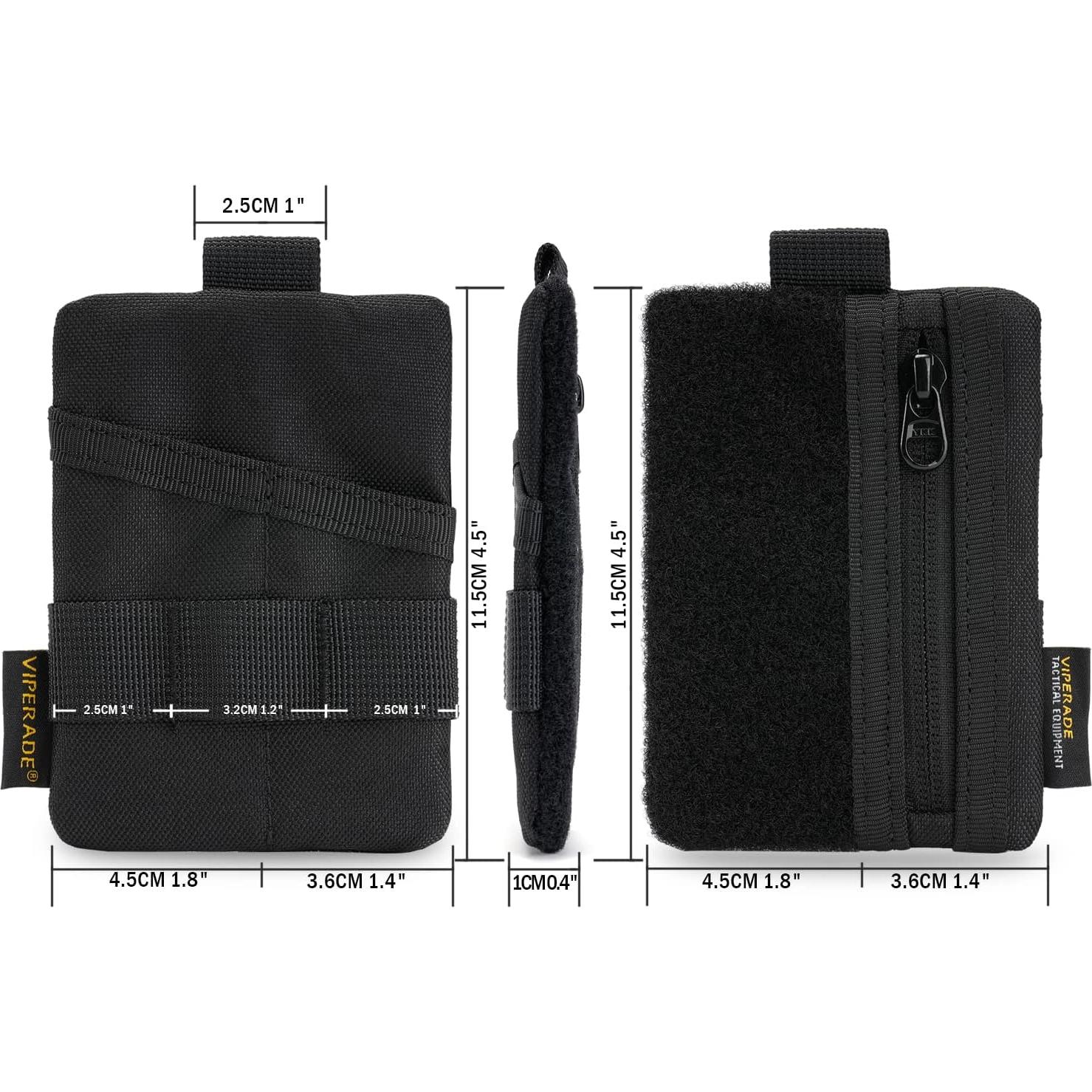 Pouch EDC VIPERADE VE15 Negro Organizador de Bolsillo 11.5x8.1cm