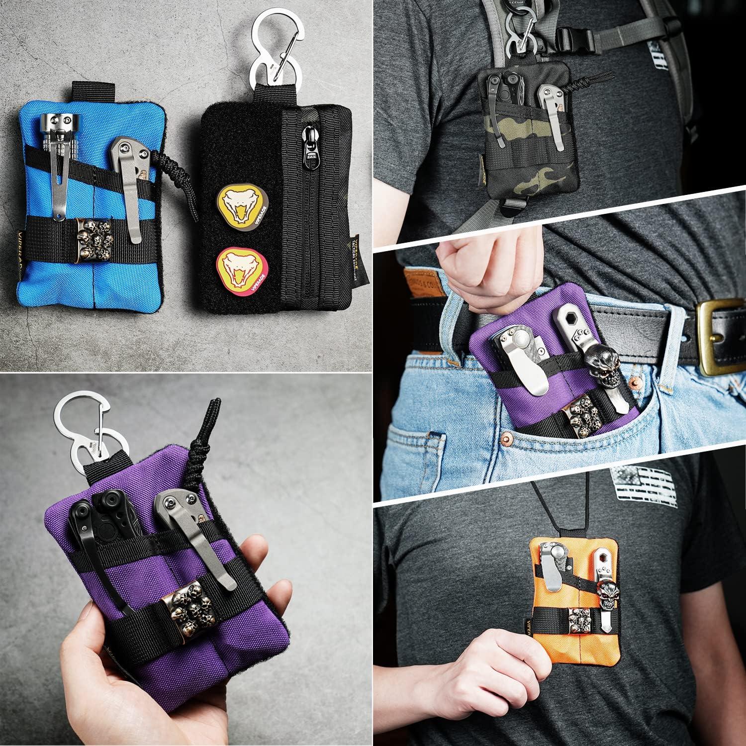 Pouch EDC VIPERADE VE15 Negro Organizador de Bolsillo 11.5x8.1cm