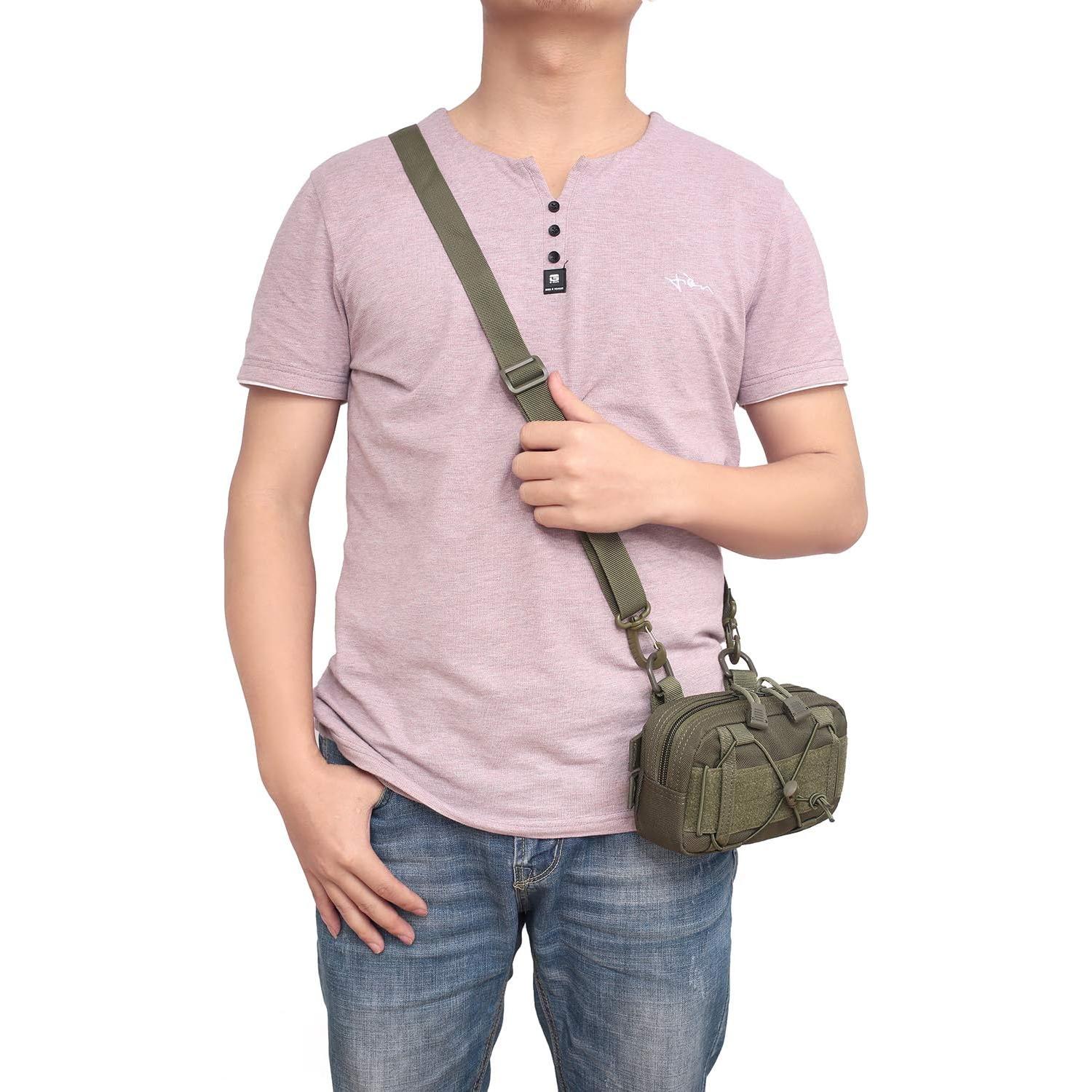 Bolsa Táctica Molle Horizontal Tacticool Verde Militar EDC