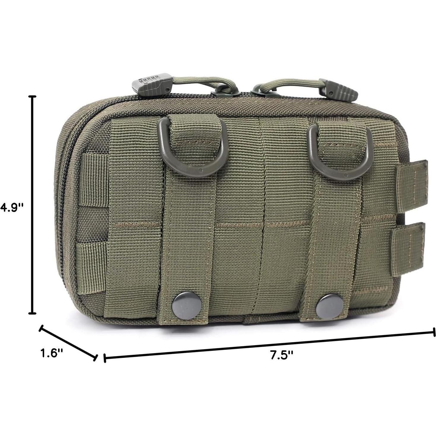 Bolsa Táctica Molle Horizontal Tacticool Verde Militar EDC