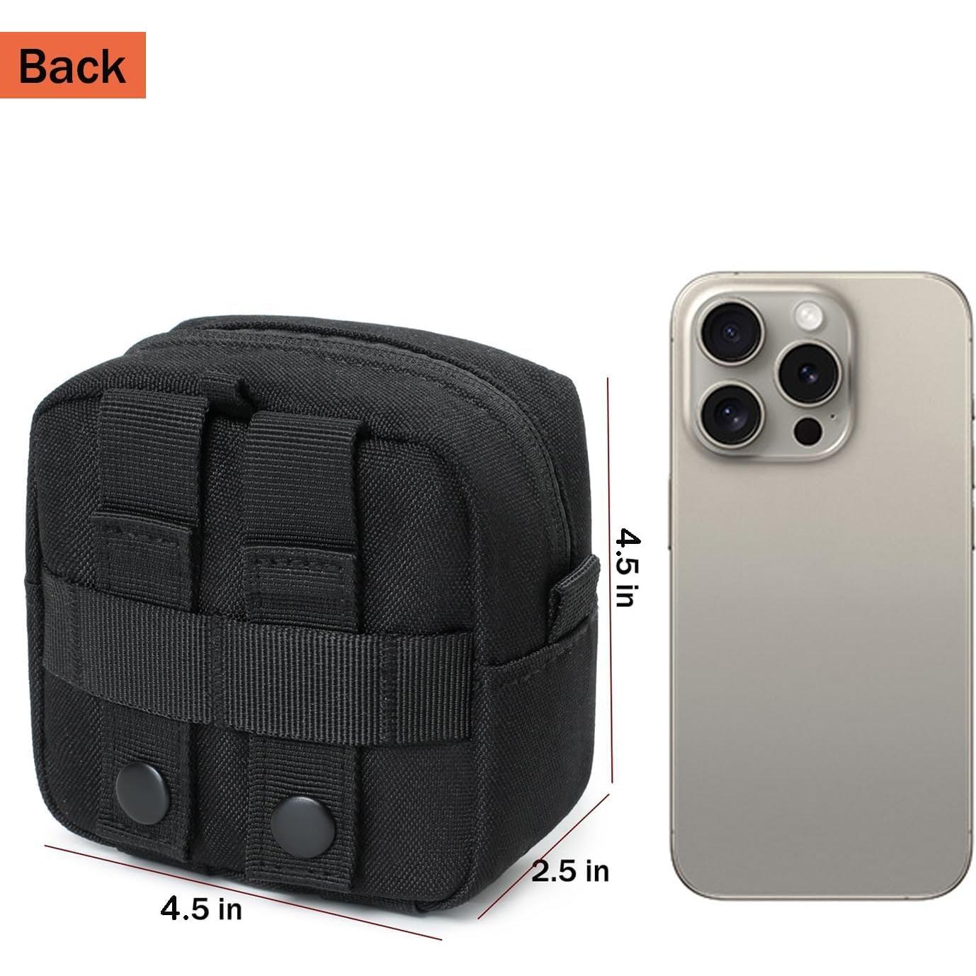 Paquete de 2 Bolsas Tácticas Molle Katadem 11.43x6.35cm