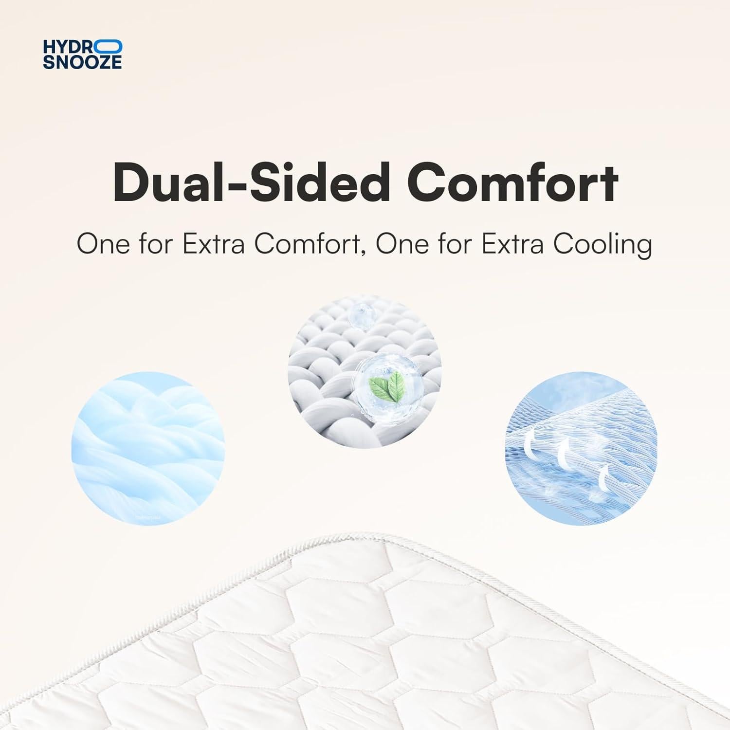 HydroSnooze Water Cooling & Heating Mattress Pad, Temperature Control Bed Cooling System, Cool Mattress Topper for Hot Sleepers,Temp Range of 59-131°F, Half Queen (30" x 79") w/Remote Control