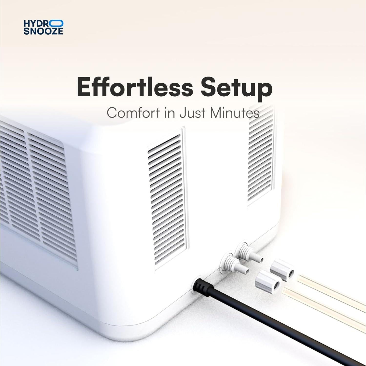 HydroSnooze Water Cooling & Heating Mattress Pad, Temperature Control Bed Cooling System, Cool Mattress Topper for Hot Sleepers,Temp Range of 59-131°F, Half Queen (30" x 79") w/Remote Control