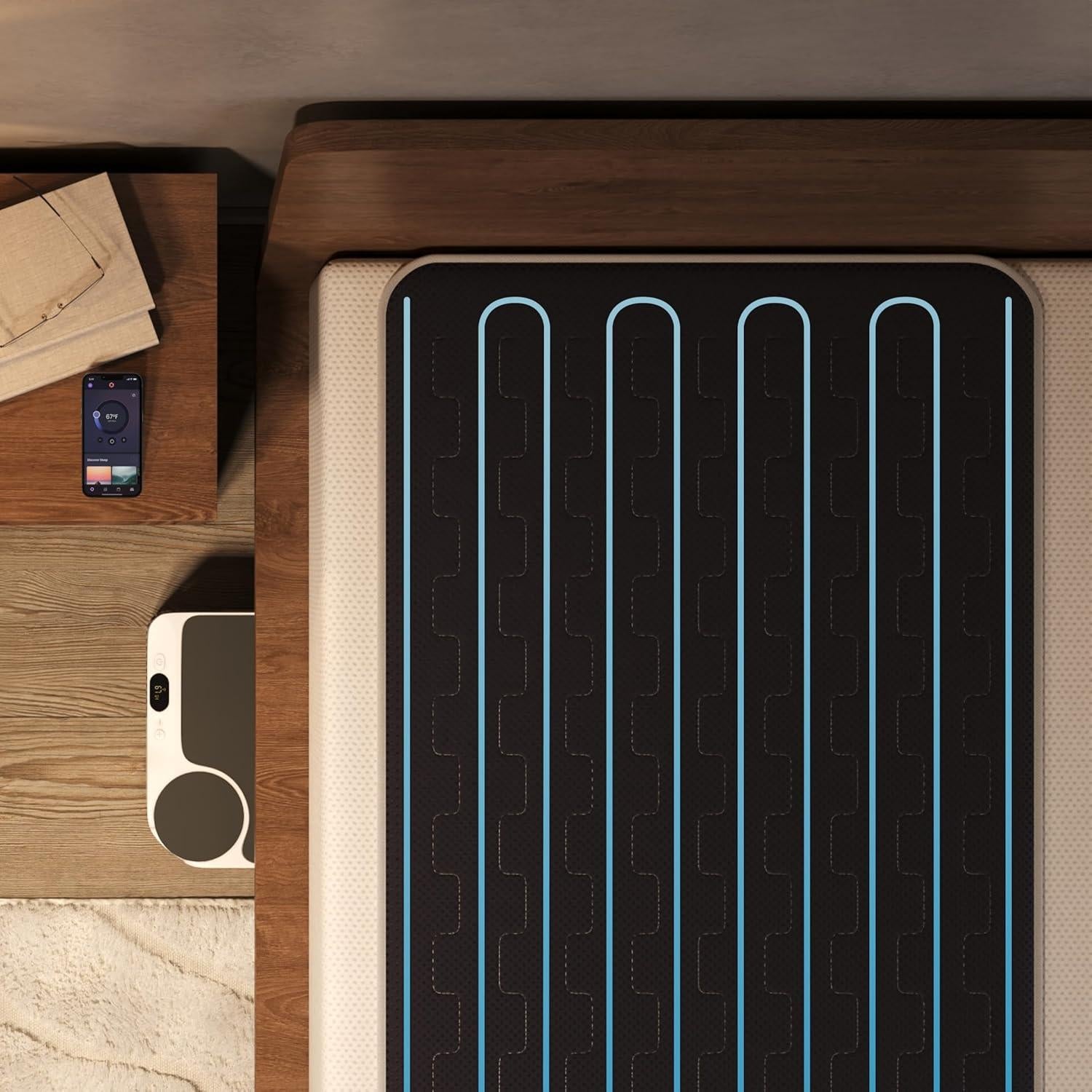 Chilipad Dock Pro with Cool Mesh Bed Cooling System - Active Cooling & Heating Mattress Pad for Optimal Sleep, Temp Range of 55-115F, ME Half Queen Bedsize (30" W x 80" L)