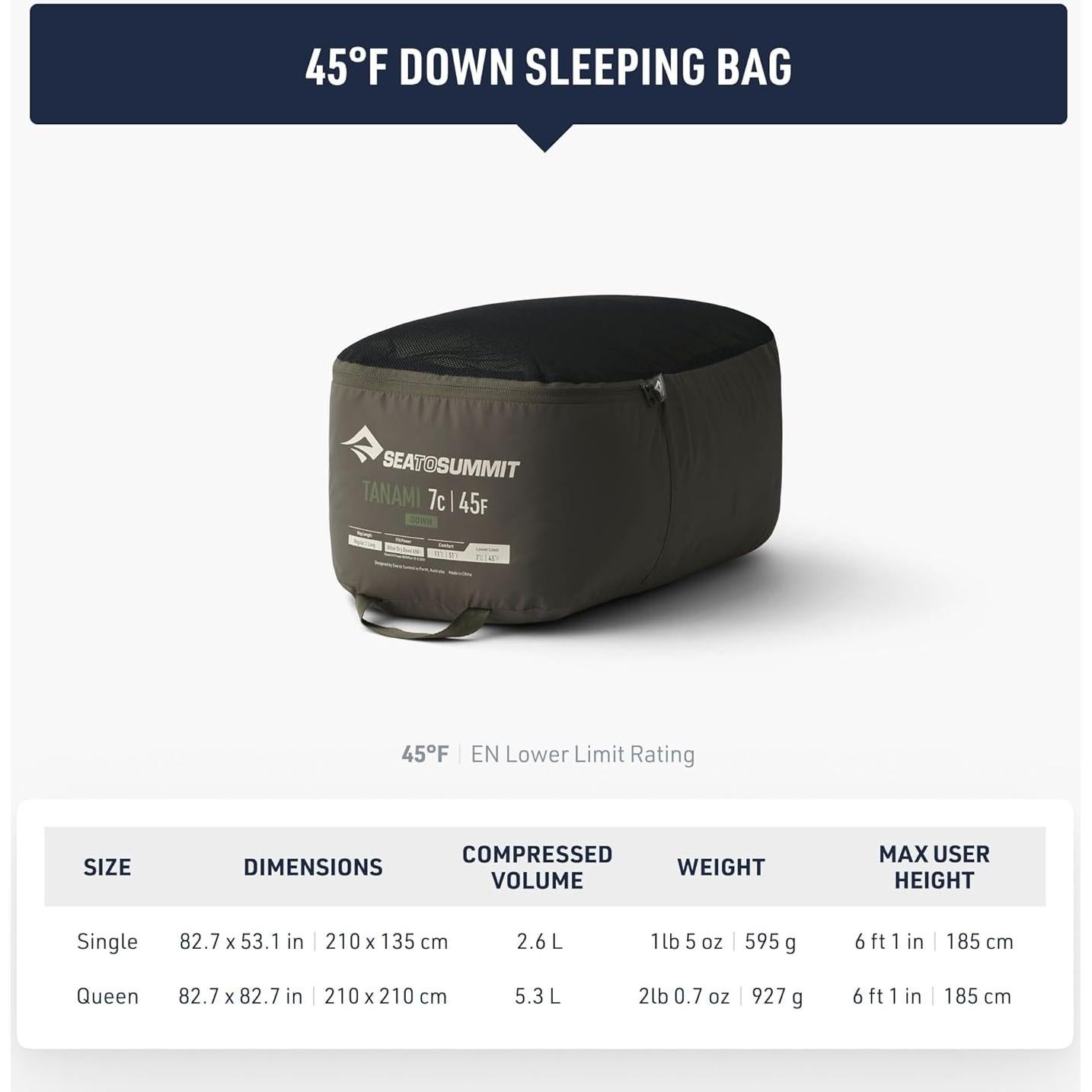 Saco de dormir individual Sea to Summit Tanami Down 7°C