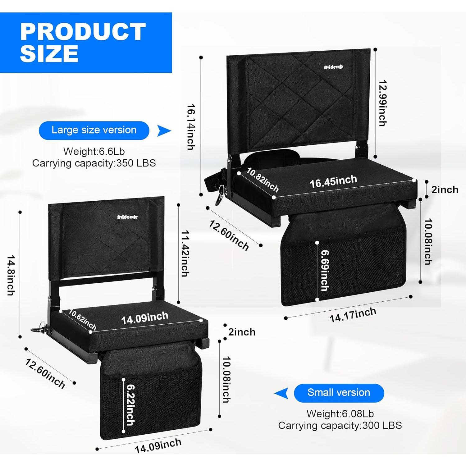 Asiento de Estadio Plegable Aviderxb KTZY-US con Cojín 5cm