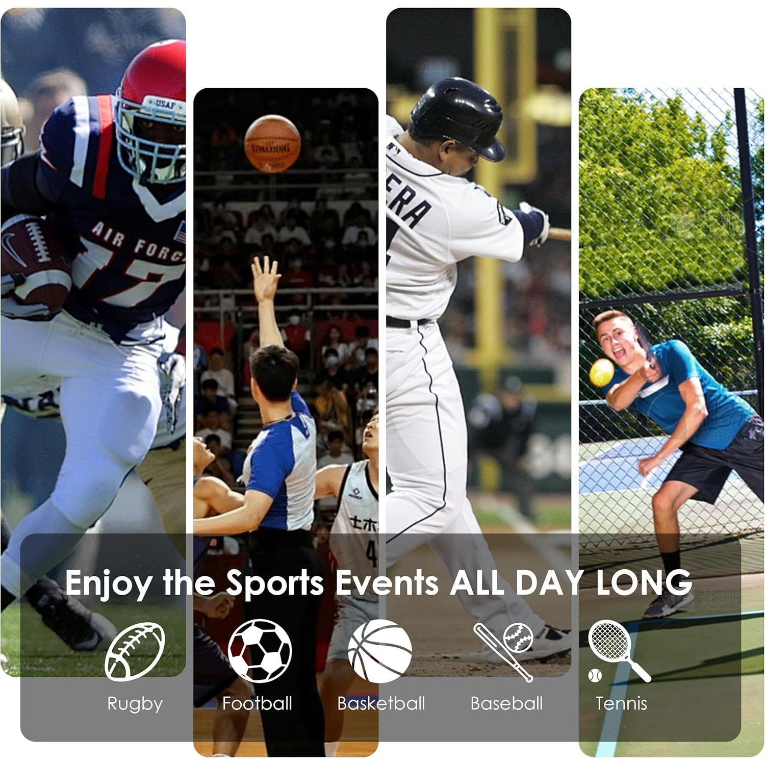 Asiento de Estadio MOIICARE Plegable con Respaldo y Cojín - Negro