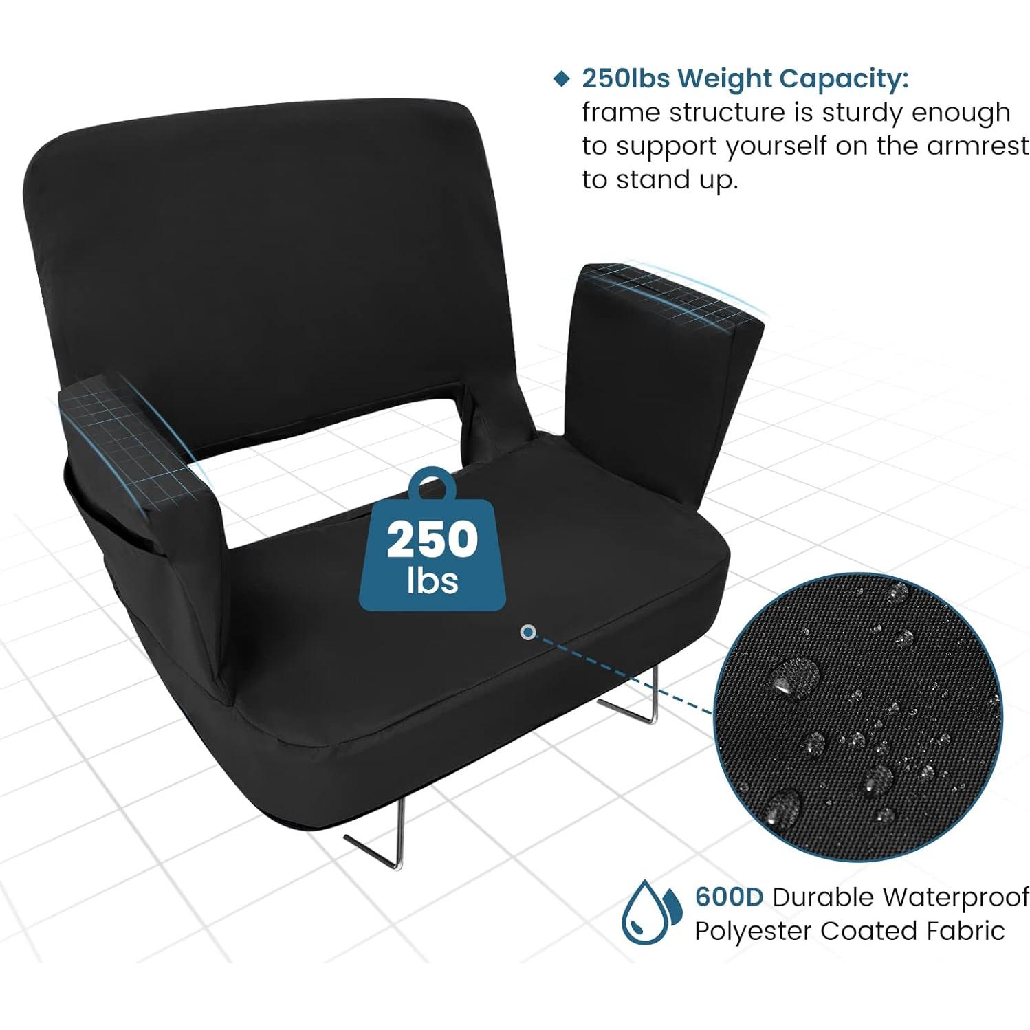 Asiento de Estadio TOPSKY XY-CR-693 Extra Ancho Negro