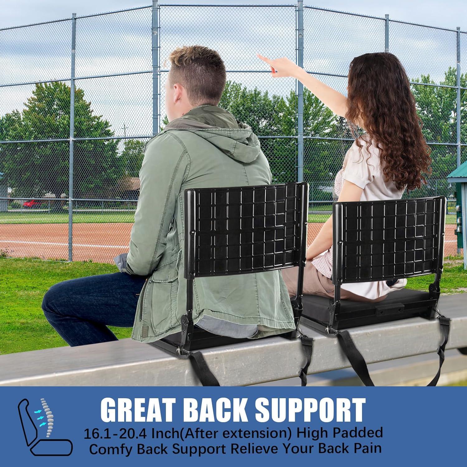 Silla de Estadio Cuipingoo SSC01A Plegable con Respaldo Ajustable