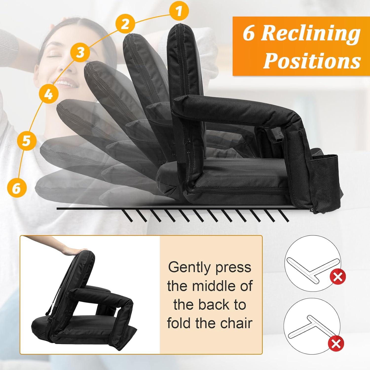 Paquete 2 Asientos de Estadio Idota con Reposabrazos y Cojín Ancho